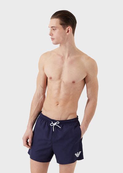 armani swim shorts sale|armani man essential drawstring swim shorts.